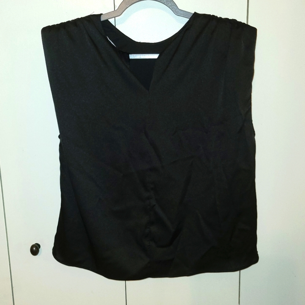 Satin Blouse with padded shoulders size 8